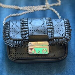 RARE Vintage Christian Dior Black Perforated Cannage Leather
New Lock Mini Bag